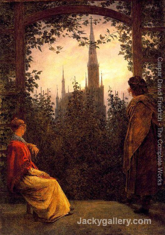 Watching the church by Caspar David Friedrich paintings reproduction